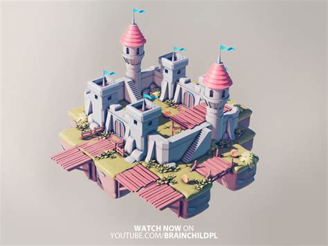 👑 Low Poly Game Art Blender To Unity 3d Low Poly Fortification By Rafał