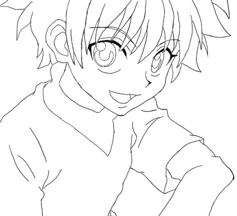 Cute Killua Zoldyck Coloring Page Free Printable Coloring Pages