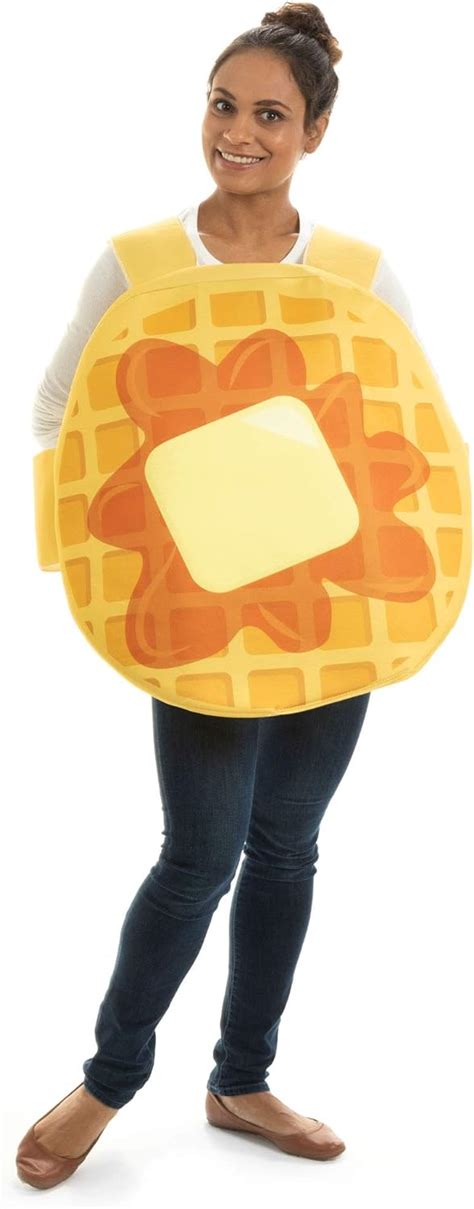 Adult Waffle Halloween Costume Funny Breakfast Food Suit