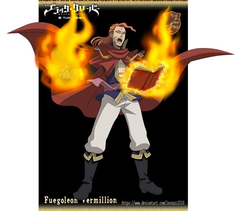 Fuegoleon Vermillion By Leozurc2210 On Deviantart Black Clover Anime Knight Squad Anime Sketch