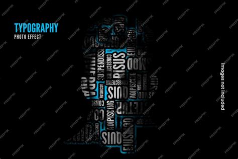 Premium Psd Typography Text Overlay Portrait And Text Cutout Photo Effect