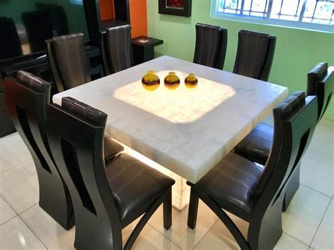 Comedor Cuadrado 8 Sillas Base Y Cubierta Onix - $ 29,200.00 en Mercado