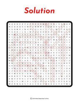 Hydrosphere And Water Pollution Word Search Puzzle By Word Searches To