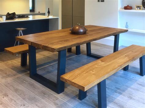 Wooden Dining Table With Bench 11 jpg