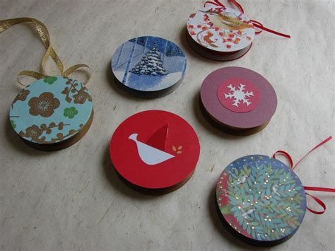 Repurposed Ribbon Spools Christmas Ornaments Christmas Ornaments