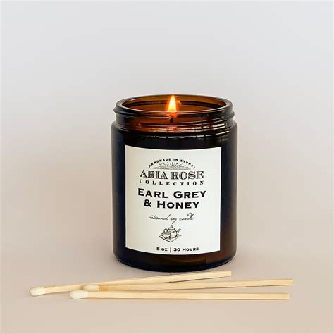 Earl Grey And Honey Scented Soy Candle 5 Oz