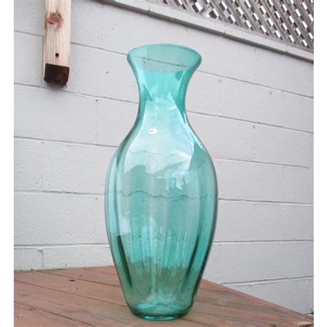 Blenko Hand Blown Art Glass Floor Vase Chairish