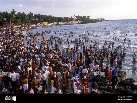 On New Moon Day Aadi Amavasya Day Lakhs Of Devotees Made The Holy Dip At Agni Theertham In