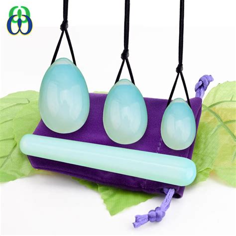 Jade Eggs Massager Opalite Yoni Egg 11cm Crystal Massage Wand Vaginal Ben Wa Ball For Women