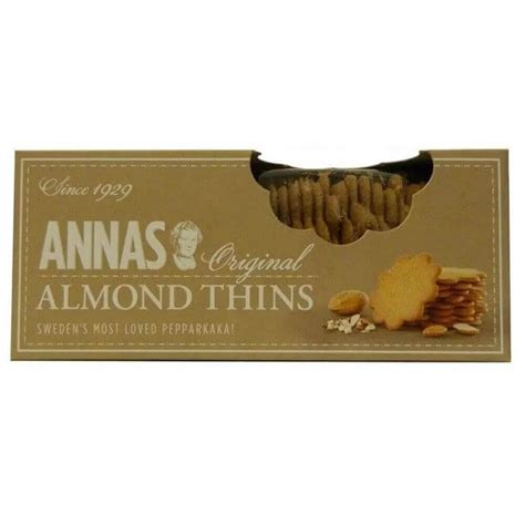 Annas Original Almond Thins 150g Jarrolds Norwich