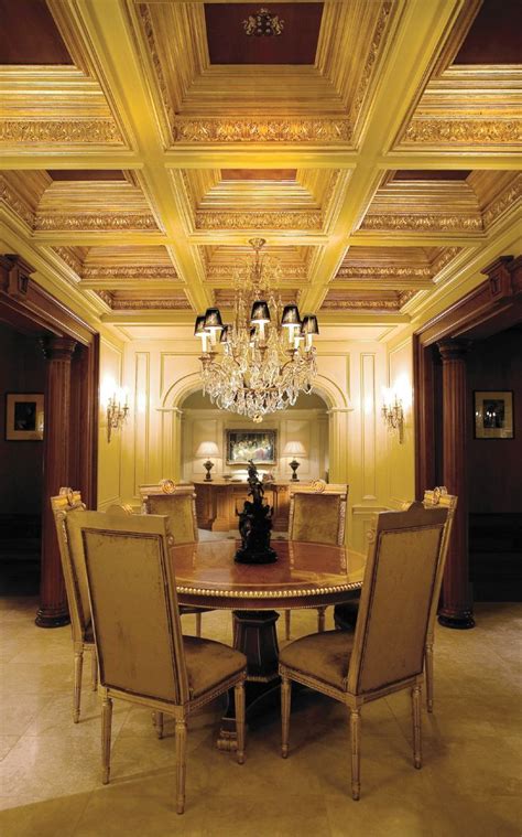Planter measures 4 square, by 4.75 tall. gold leaf coffered ceiling | Clive Christian amazing ...