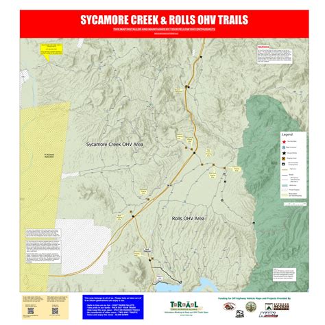 Tonto National Forest Sycamore Creek And Rolls Ohv Areas Map By Tonto