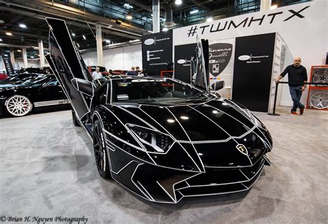 Black Tron Lamborghini Aventador Cars Supercars Modified Wallpaper