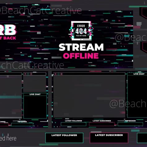 Stream Package Lofi Gameplay Twitch Overlay Animated Etsy
