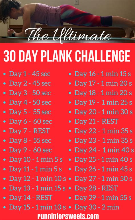 Free Printable 30 Day Plank Challenge Printable Templates