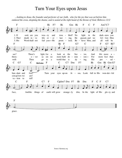 Turn Your Eyes Upon Jesus Sheet Music For Piano Solo