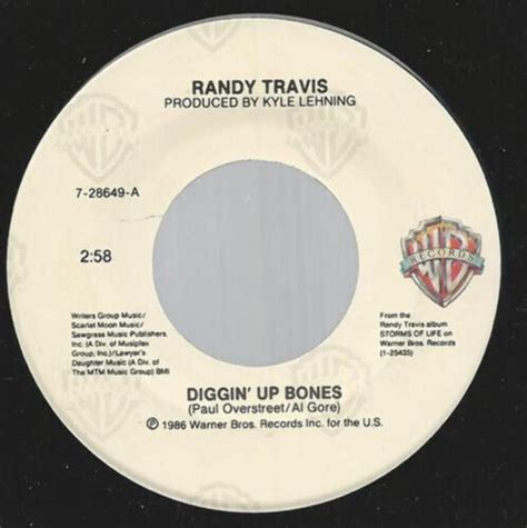 Randy Travis Diggin Up Bones 7 Single Spe Ebay