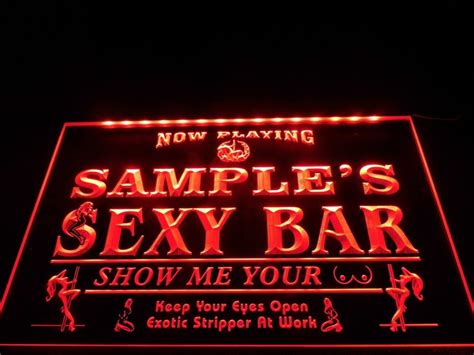 Dz041 Name Personalized Custom Sexy Bar Now Playing Stripper Bar Beer Led Neon Light Sign In