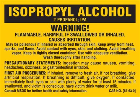 Safety Talks Isopropyl Alcohol Kha Online Sds Management