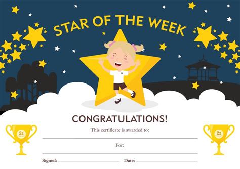 Star Of The Week Certificate Teachers Resources