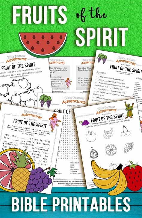 Printable Bible Fruit Of The Spirit