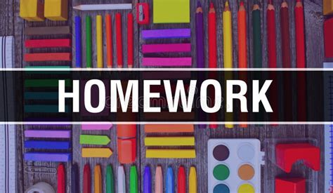 Homework Text With Back To School Wallpaper Homework And School Education Background Concept