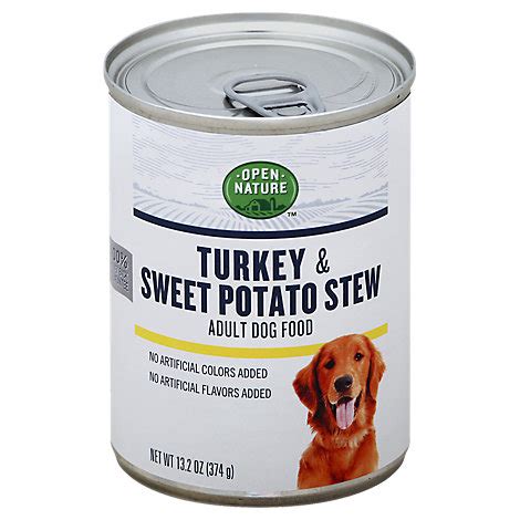 How much canned food should i feed my dog? Open Nature Dog Food Adult Turkey & Sweet Potato Stew Can ...