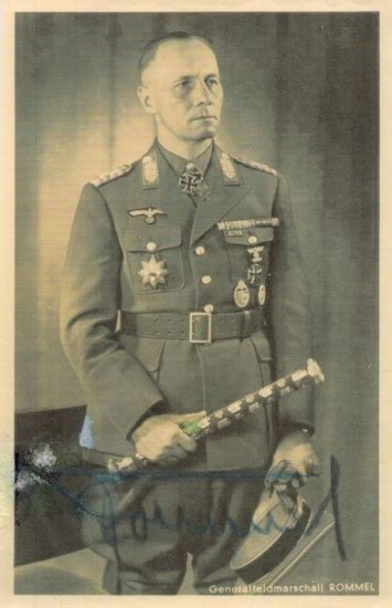 Ww General Feldmarschall Erwin Rommel Signed Magazine Wartime Photo