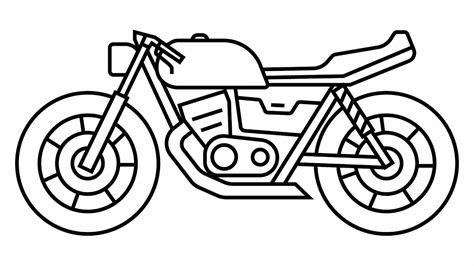 contoh gambar mewarnai sepeda motor sederhana