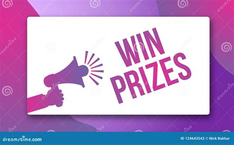 Win prizes banner design stock illustration. Illustration of badge
