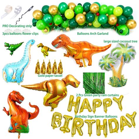 Dinosaur Birthday Party Decorationsandballoons Arch Garland Kitgold