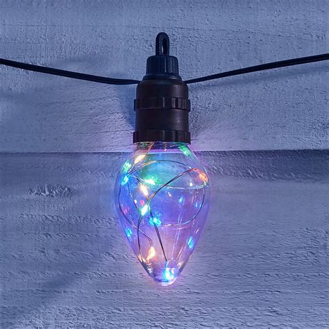10 Twinkling Cone Copper Wire Led Connectable Outdoor Christmas String