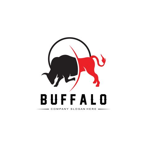 Bison Bull Buffalo Logo Vector Iconfarm Animal Vintage Retro Logo