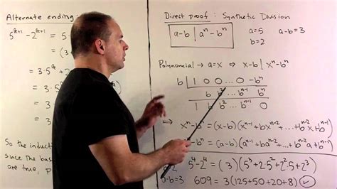 Example of Proof by Induction 2: 3 divides 5^n - 2^n - YouTube
