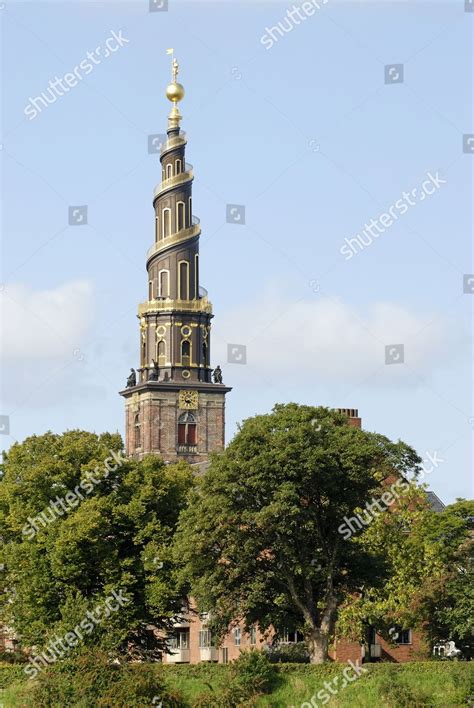 Spire Vor Frelsers Kirke Church Our Editorial Stock Photo Stock Image