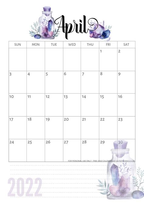 Free Printable 2023 Calendar Pdf Crystal Gems Cute Freebies For You