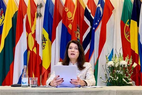 Margot elisabeth wallström (swedish pronunciation: Chairperson-In-Office Ann Linde Presents Sweden's 2021 ...