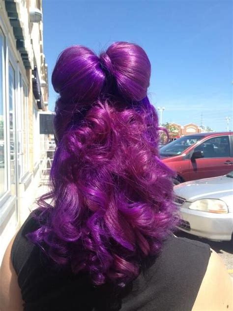 Purplefuschia And A Hair Bow Im In Love Purple Hair Dyed Hair