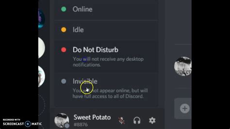 How To Set Your Thing To Do Not Disturb Etc On Discord Youtube