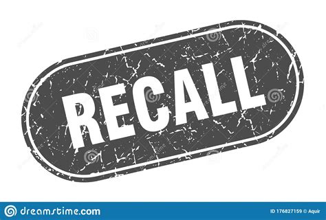 Recall Sign Recall Grunge Stamp Stock Vector Illustration Of Seal