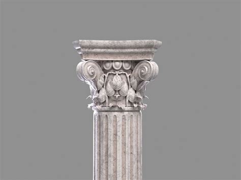 Corinthian Column With 2 Texture Sets 3d Model Cgtrader