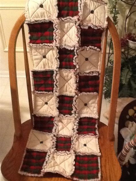 Rag Quilted Table Runner Rag Quilt Quilted Table