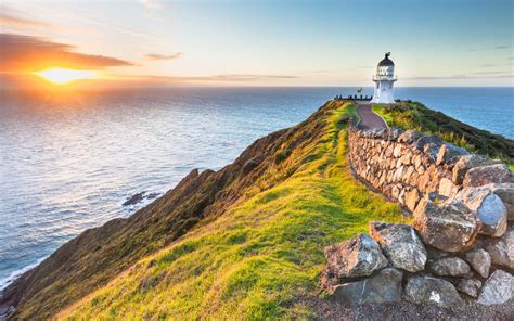 Lighthouse Cape Reinga In New Zealand Wallpapers Hd Images For Desktop