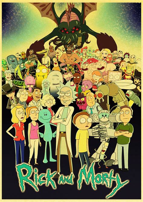 Cartoon Rick And Morty Retro Poster Rick And Morty Poster Rick And Morty Image Rick And Morty