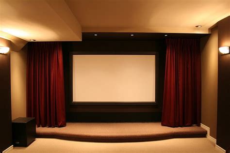 Recessed Curtains To Protect Screen Home Theater Curtains Home Theater