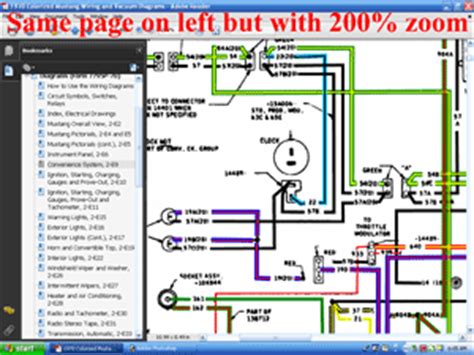CD 70 MUSTANG COLORIZED WIRING/VACUUM DIAGRAM
