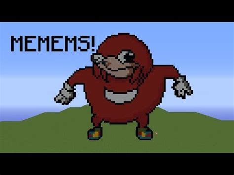 It measures 3.5 diagonally, and has a resolution of 720x720. Ugandan Knuckles MEMES | Minecraft Pixel Art - YouTube