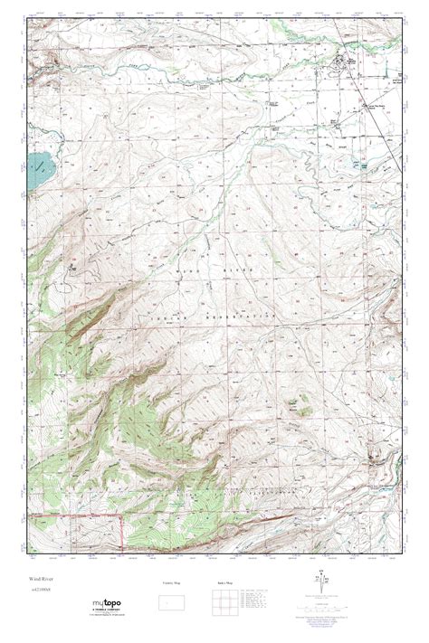 Mytopo Wind River Wyoming Usgs Quad Topo Map