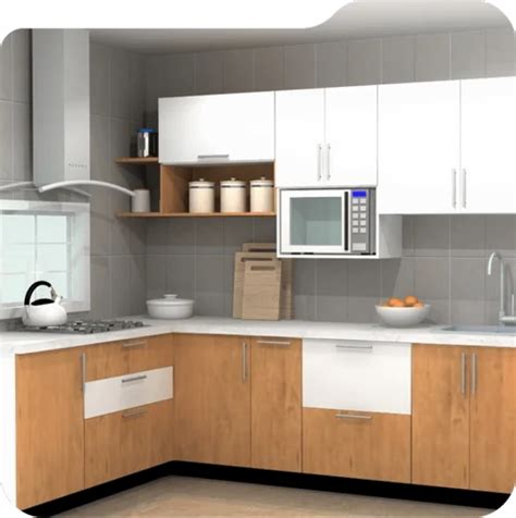 German HDHMR Ultrafresh PVC L Shape Modular Kitchen At Rs 2000 Sq Ft In