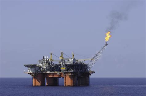 Oil Production Platform With Flare Photograph By Bradford Martin